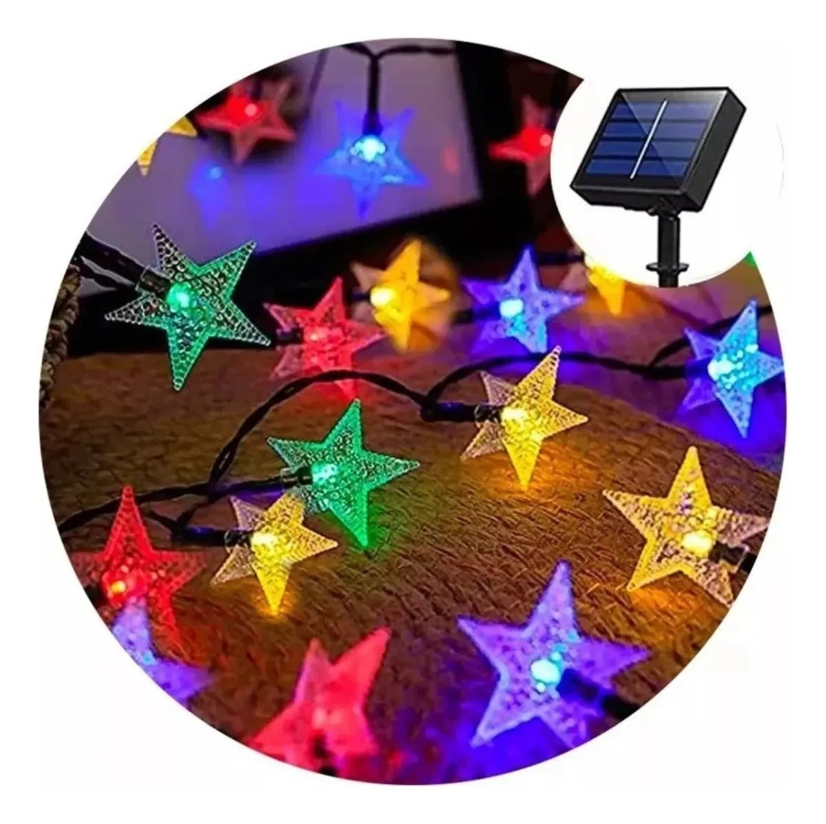 Luces Navidad Solar 5m 20led