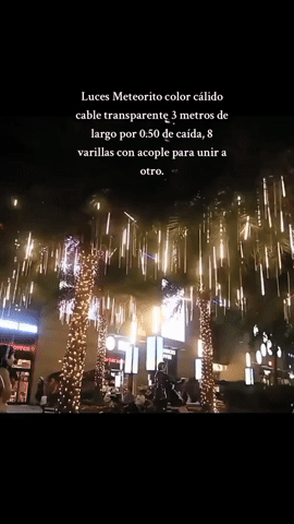 LUCES DE LLUVIA SOLARES